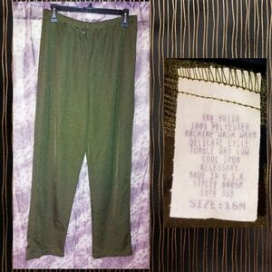 Unbranded Golden Olive Green Pull-On Soft Knit Pants Sz 16M